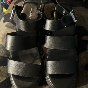 Madden Girl Black Strappy Sandals